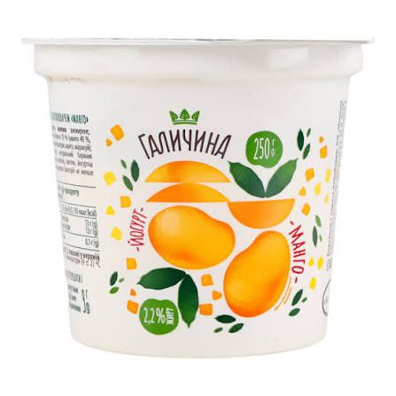 Йогурт десертний Галичина Манго 2,2% 250г